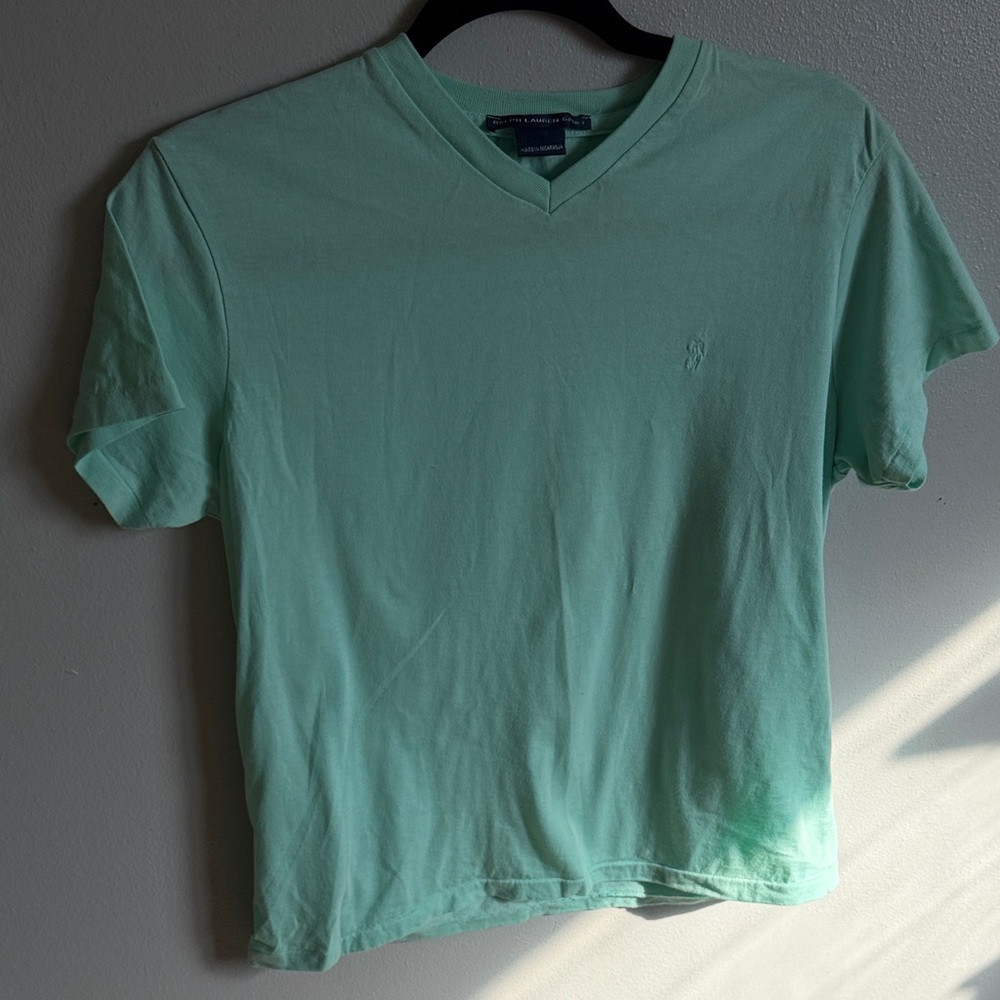 Ralph Lauren Sport Women’s Mint Green V-Neck Shirt - Picture 6 of 6